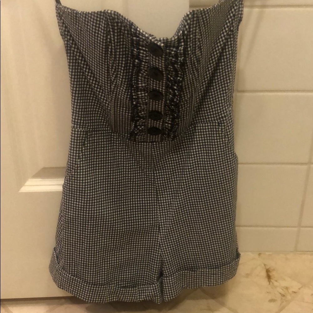 Bebe gingham romper xxs